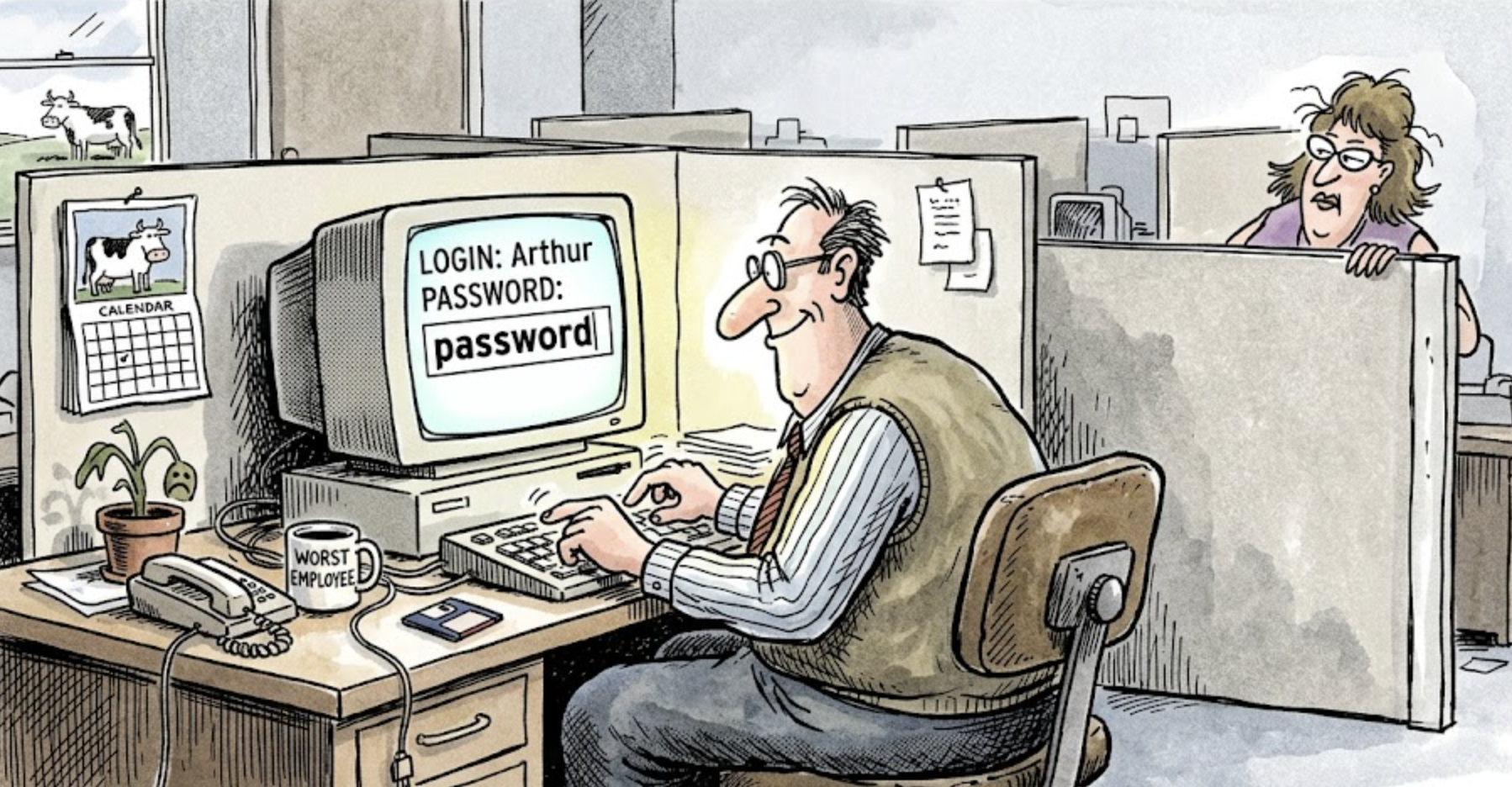 Man using 'password' as his password